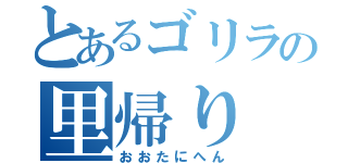 とあるゴリラの里帰り（おおたにへん）