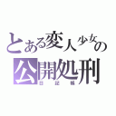 とある変人少女の公開処刑（日記帳）