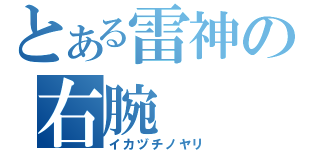 とある雷神の右腕（イカヅチノヤリ）