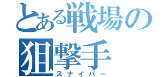 とある戦場の狙撃手（スナイパー）