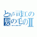 とある司江の髪の毛の過疎Ⅱ（〜隠された禁断の果実〜）