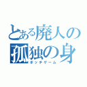 とある廃人の孤独の身（ボッチゲーム）