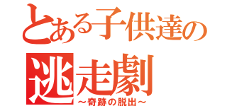 とある子供達の逃走劇（～奇跡の脱出～）