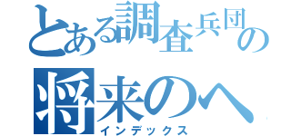 とある調査兵団の将来のヘッド（インデックス）