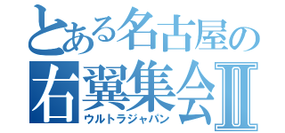 とある名古屋の右翼集会Ⅱ（ウルトラジャパン）