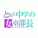 とある中学の女卓部長（ドジ女子生徒）