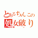 とあるちんこの処女破り（痛い）