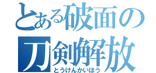 とある破面の刀剣解放（とうけんかいほう）