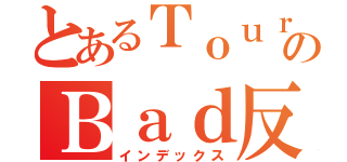 とあるＴｏｕｒｉｎｇのＢａｄ反省会（インデックス）