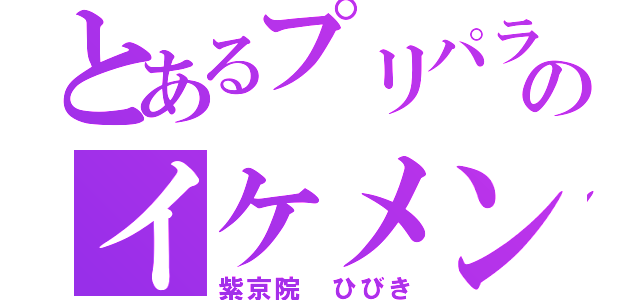 とあるプリパラのイケメン王子（紫京院 ひびき）