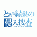 とある緑髪の侵入捜査（こちらズネーク）