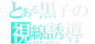 とある黒子の視線誘導（ミスディレクション）