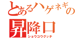 とあるハゲネギの昇降口（ショウコウグッチ）