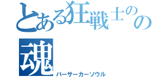 とある狂戦士のの魂（バーサーカーソウル）