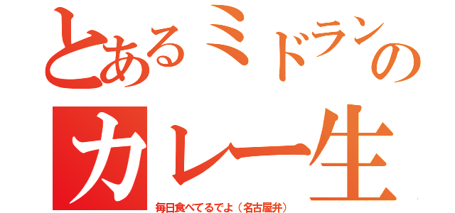 とあるミドランのカレー生活（毎日食べてるでよ（名古屋弁））