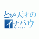 とある天才のイナバウアー（インデックス）