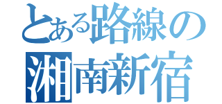 とある路線の湘南新宿ライン（）