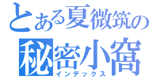 とある夏微筑の秘密小窩（インデックス）