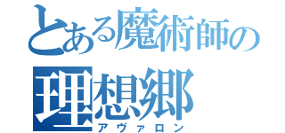 とある魔術師の理想郷（アヴァロン）