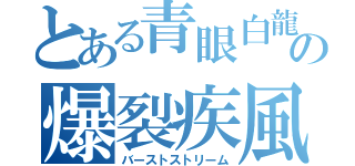 とある青眼白龍の爆裂疾風弾（バーストストリーム）