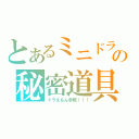 とあるミニドラの秘密道具（ドラえもん参照！！！）