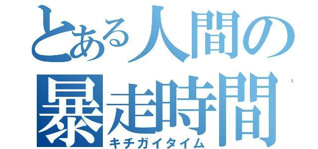 とある人間の暴走時間（キチガイタイム）