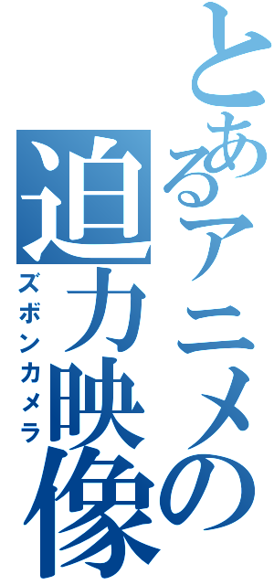 とあるアニメの迫力映像（ズボンカメラ）