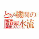 とある機関の臨界水流（アクアハドロン）