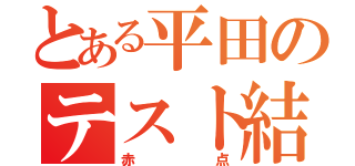 とある平田のテスト結果（赤点）