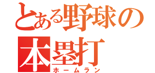 とある野球の本塁打（ホームラン）