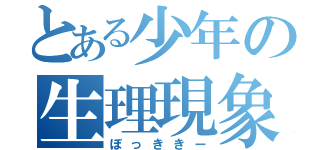 とある少年の生理現象（ぼっききー）