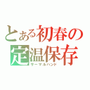 とある初春の定温保存（サーマルハンド）