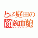 とある庭田の顔貌面皰（メニーピンプル）