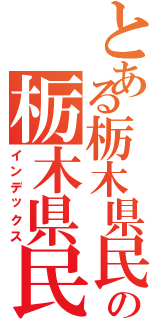 とある栃木県民の栃木県民（インデックス）