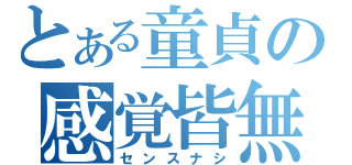 とある童貞の感覚皆無（センスナシ）