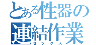 とある性器の連結作業（セックス）