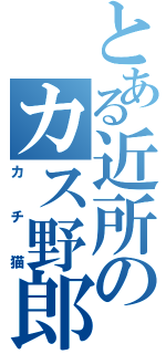 とある近所のカス野郎（カチ猫）