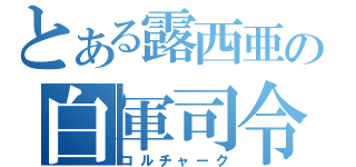 とある露西亜の白軍司令官（コルチャーク）