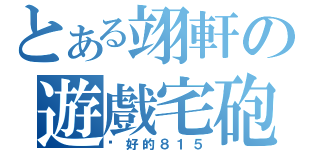 とある翊軒の遊戲宅砲（說好的８１５）