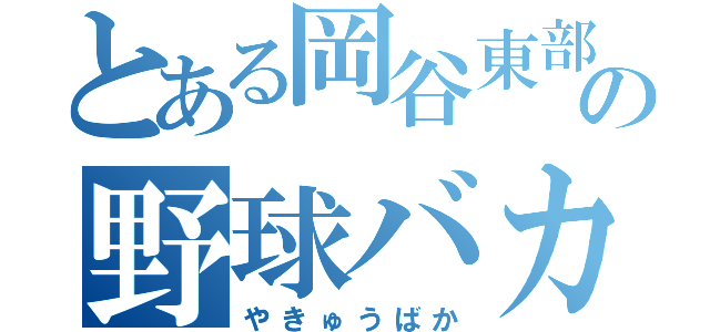 とある岡谷東部の野球バカ（やきゅうばか）