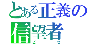 とある正義の信望者（ごひ）