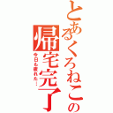 とあるくろねこの帰宅完了（今日も疲れた…）