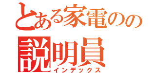 とある家電のの説明員（インデックス）
