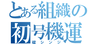 とある組織の初号機運転手（碇シンジ）