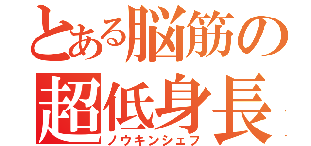 とある脳筋の超低身長（ノウキンシェフ）