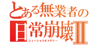 とある無業者の日常崩壊Ⅱ（シューショクオメデトー）