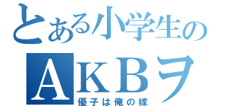 とある小学生のＡＫＢヲタ（優子は俺の嫁）