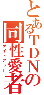 とあるＴＤＮの同性愛者（ゲイ・アッー）