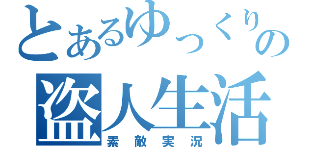 とあるゆっくりの盗人生活（素敵実況）