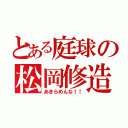 とある庭球の松岡修造（あきらめんな！！）